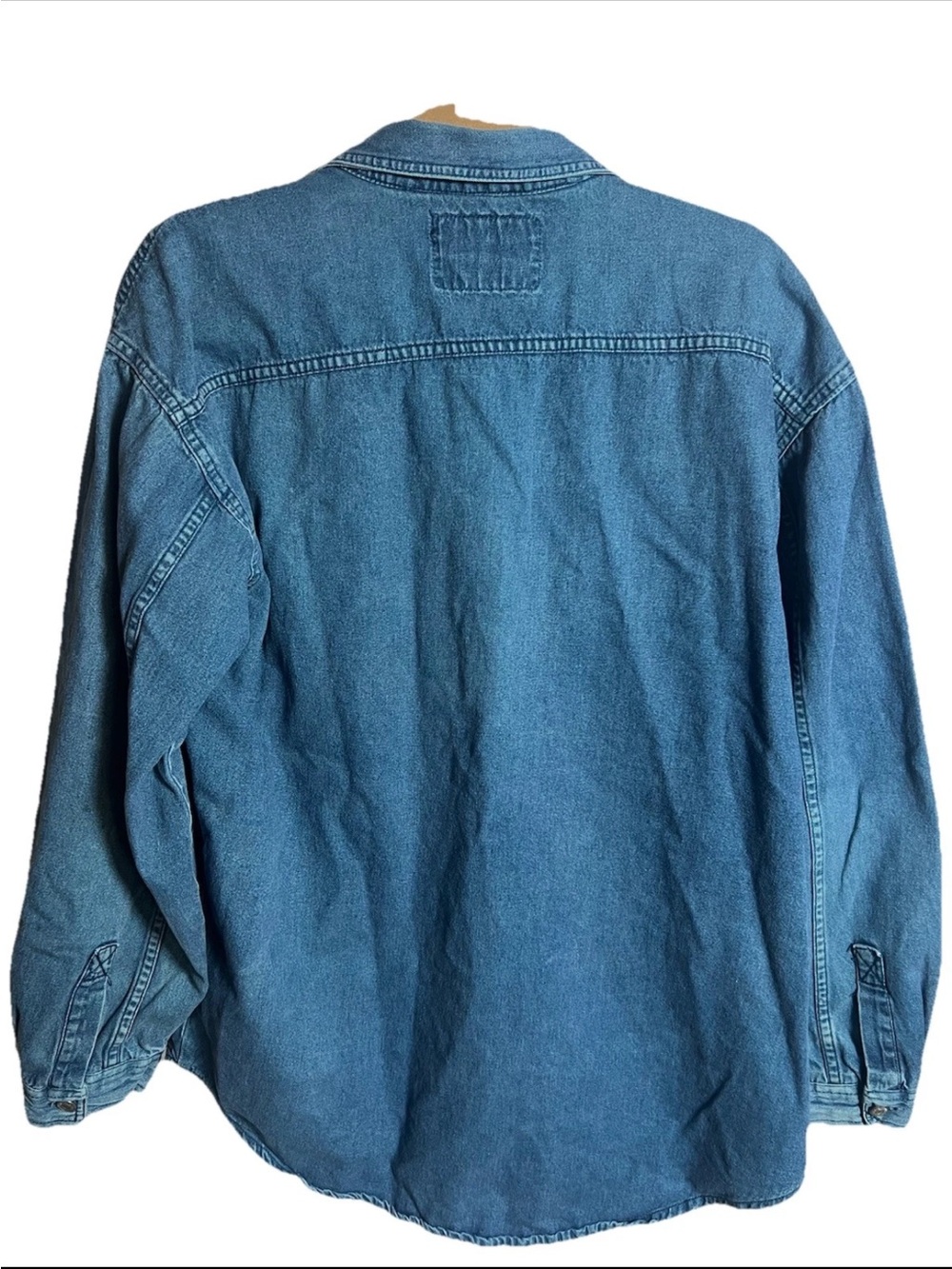 Vtg LA Gate Relax Fit Mens Size M Blue Denim Long Sleeved Shirt Western Rodeo - Picture 2 of 8